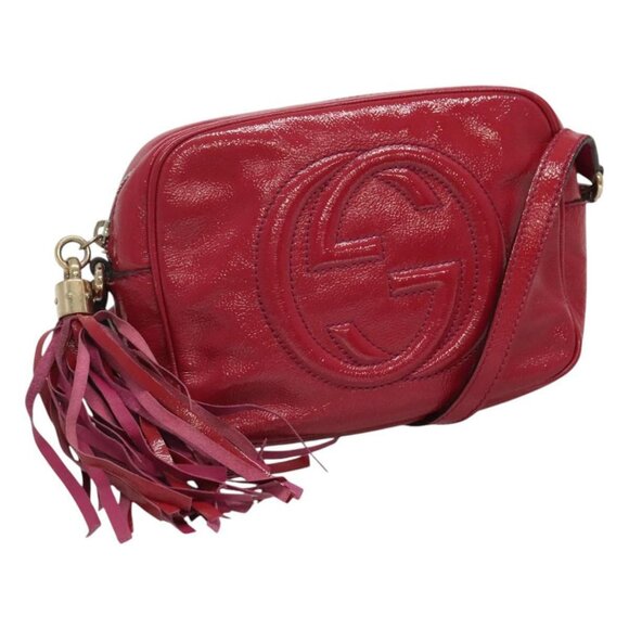 GUCCI Soho Shoulder Bag Enamel Pink Gold - Picture 1 of 16